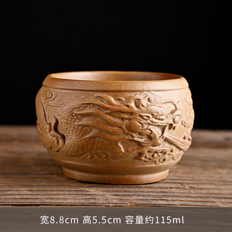 Firewood Glaze Tea Cup Kung Fu Ceramic Master Cup Household Tea Cup Single Cup Personal Exquisite Live Stream Accompanying Gift