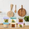 6Pcs Glass Food Storage Containers with Lids 120ML Leak Proof Airtight BPA Free Reusable