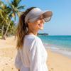 Adjustable Sun Protection Hat Lightweight Empty Top Sun Hat Fashion Stretchable Brim Hat  Cycling