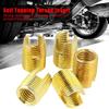 50pcs Gold Self Tapping Inserts M3-M12 Brass Slotted Thread Inserts Threaded Inserts Kit  Tool Set