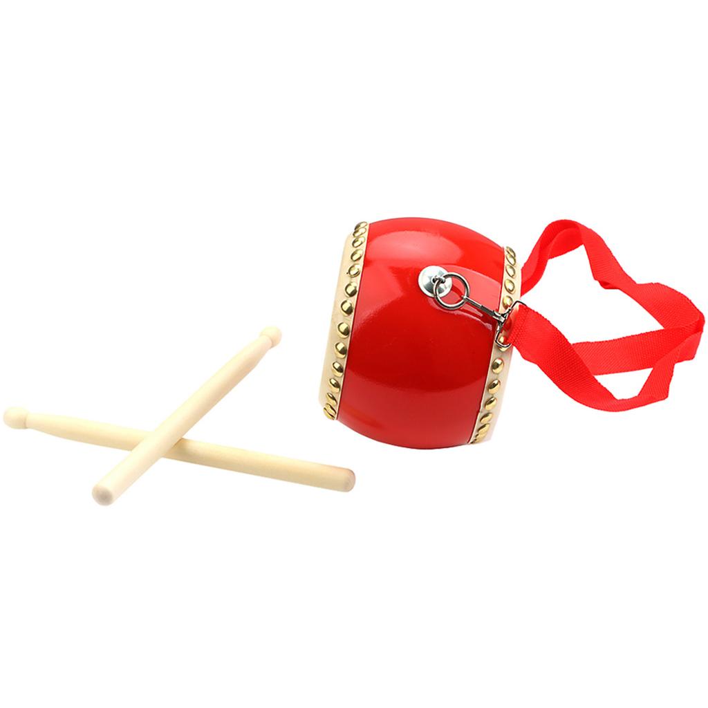 Fashion Tang Drum Traditional Chinese Drum Children Cowhide Drum Children Wooden Drum Toy Percussion Instrument