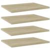 Library Panel - vidaXL - 4 Pcs - Sonoma Oak - Engineered Wood - 40x30x1.5 Cm