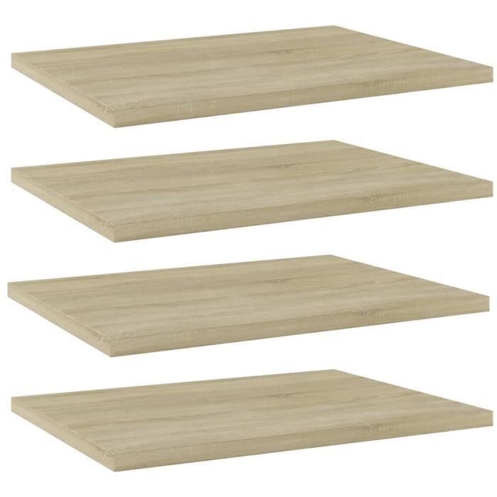 Panneau de bibliothèque - vidaXL - 4 pcs - Chêne Sonoma - Bois d'ingénierie - 40x30x1,5 cm