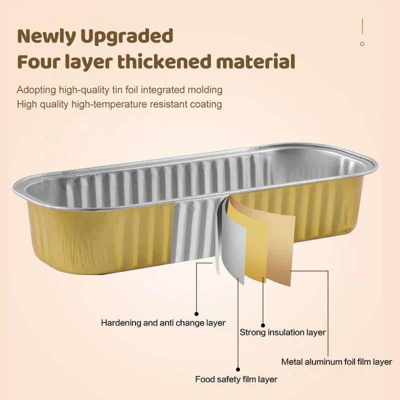 10Pcs Mini Loaf Pans Rectangle Aluminum Foil Baking Pan Mini Bread Container Heat-Resistant Cake Pans For Daily Holiday Baking