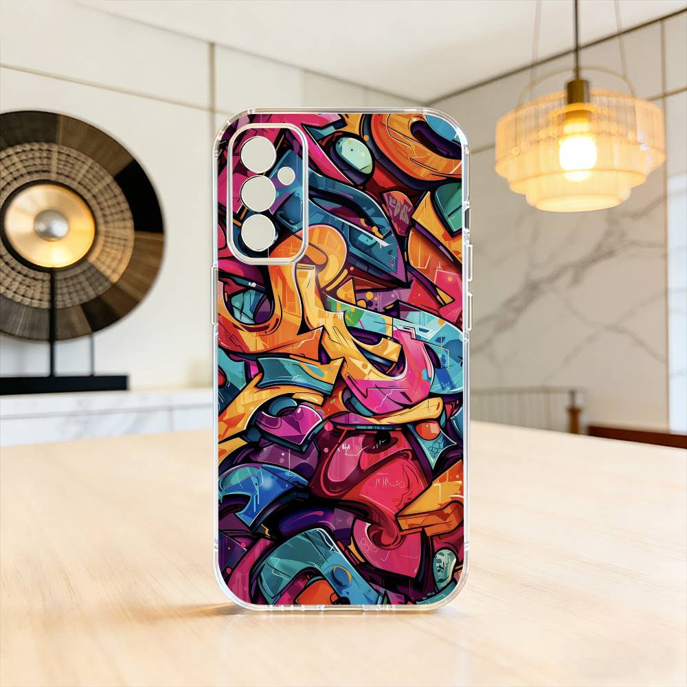 

G-Graffiti Art Cool Thing Phone Case Transparent Silicone Soft For SamsungA10,12,20,21S,30,31,40,50,51,52,70,71 Samsung a714g