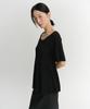 Ia Sue Flare Knit Top (Black)