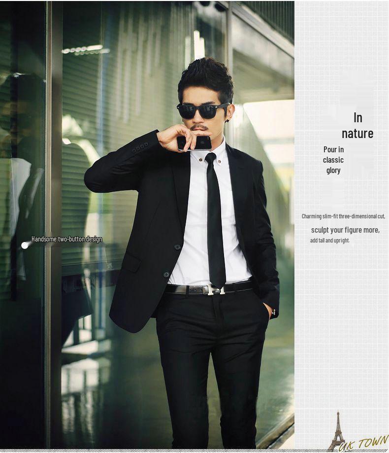 2020 Navy Blue Men's Professional Suit Set