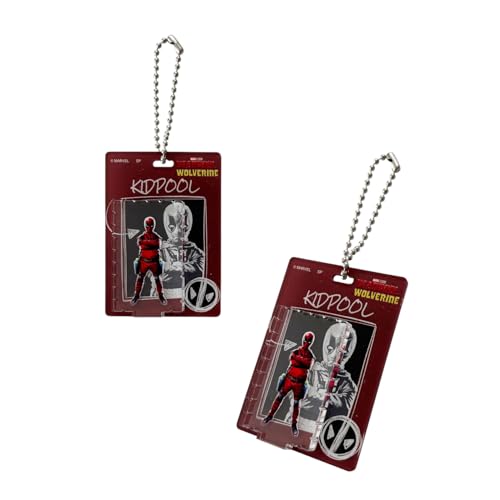 Small Planet Marvel Blister-Style Acrylic Keychains, Deadpool & Wolverine, Blind-Packed, Complete Set of 7