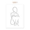 Wall Poster Figure Hand Flower One Line Drawing Canvas Art Print Painting Black White Lady Wall Picture For Living Room Decor