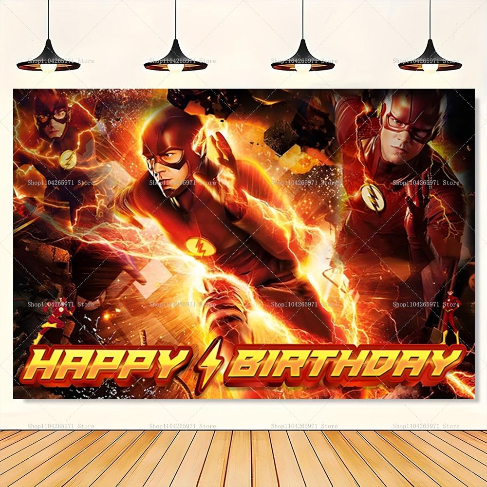 Shiny Hero Glitter Backdrop Super Hero Sparkle Theme Boys Birthday Party Decor Baby Shower Photo Banner Photography Props