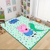 1Pc Peppa Pig'S Playful Day Carpet Rug Customizable Soft Washable Antislip Home Living Room Sofa Mats Personalized Rug 0917107