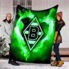 Borussia Mönchengladbach LOGO bedruckte Kuscheldecke – leicht, weich, warm;Vielseitige Decke für alle Jahreszeiten – perfekt als Klimadecke, Nickerchen-Bla
