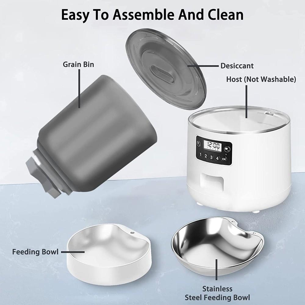 Timed Feeding Smart Pet Feeder 4L Dog Food Dispenser Electric Feeder APP Control Feeder  Home Use