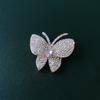 Stylish Stylish Rhinestone Butterfly Pin Brooch Stylish Stylish Exquisite Craftsmanship Trend Coat Pin Anti Glare Cardigan Button Clothing