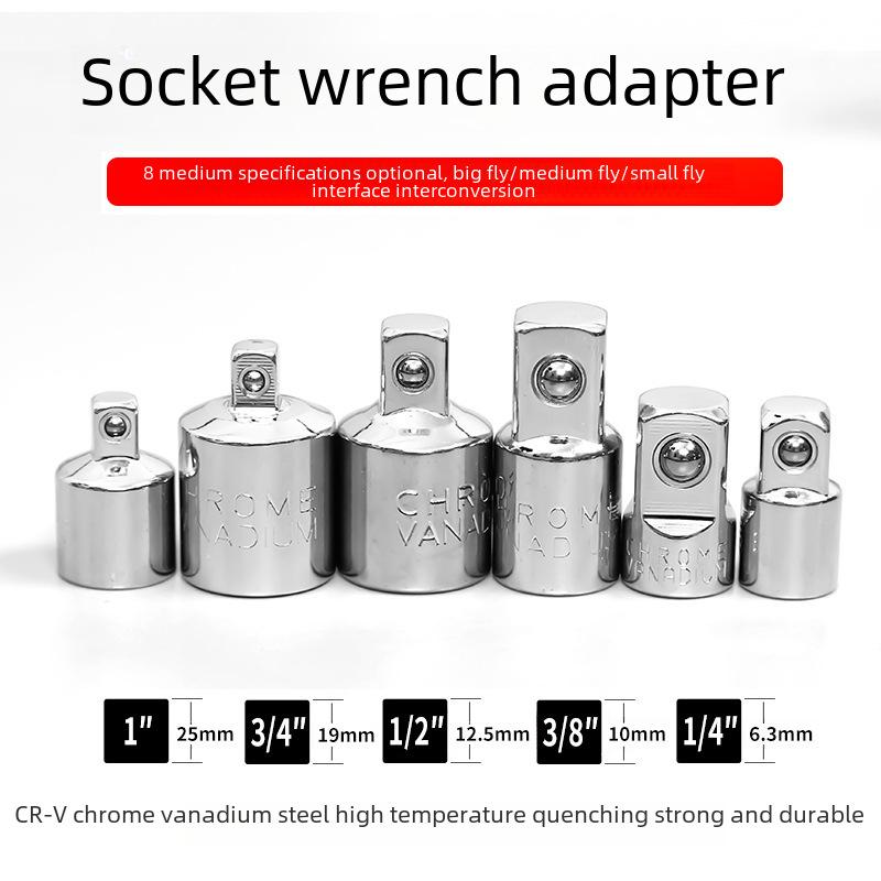 CRV Ratschenschlüssel-Adapter-Set: 1/2", 3/8", 1/4" Größen für Große, Mittlere und Kleine Stecknüsse