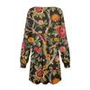 Modisches langärmliges A-Linien-Kleid für Damen, Herbst, lässiger Pullover, Rundhalsausschnitt, lockere Passform, mit Taschen