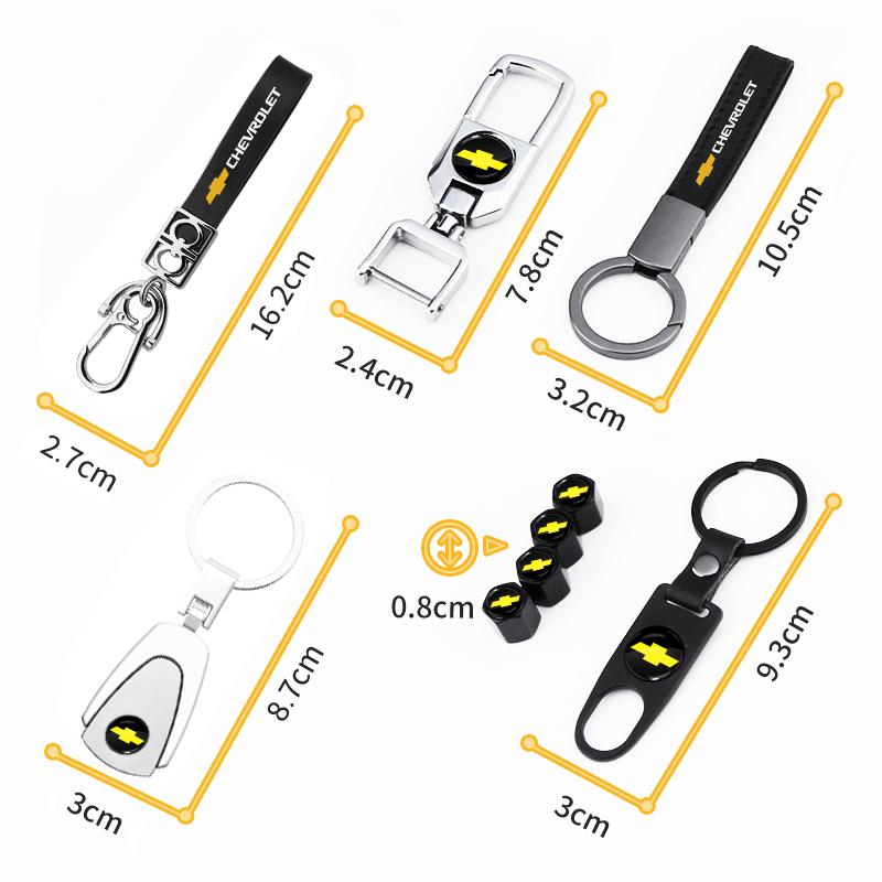 1 Pezzo Portachiavi Emblema Auto Portachiavi in Metallo e Pelle Portachiavi Accessori Auto per Chevrolet Captiva Colorado Cruze Spark Malibu
