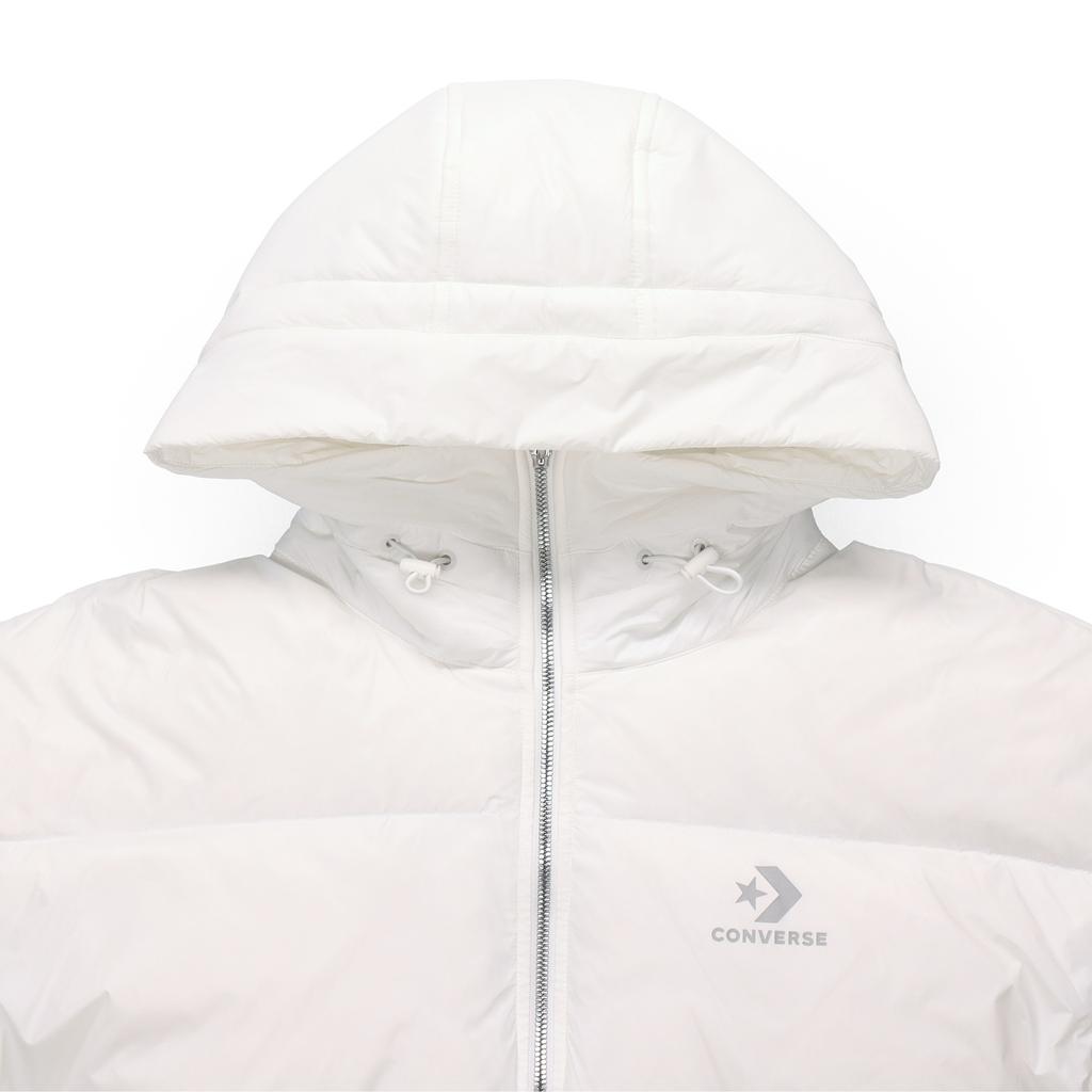 (WMNS) Converse Short Down Fill Puffer Hooded Jacket Asia Sizing 'White' Women's 10019326-A01