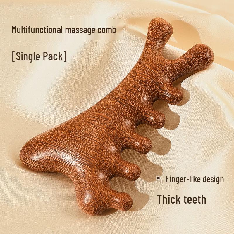 Sandalwood Acupressure Comb - Portable, Unisex Health Care Souvenir