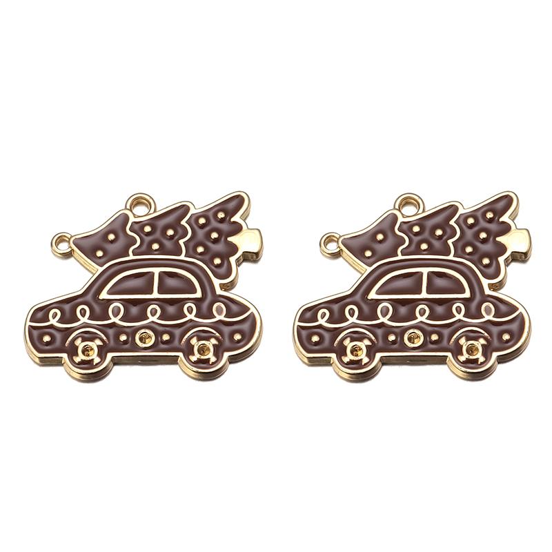 6Pcs Alloy Drop Oil Necklace Pendant Mushroom Tree Flower Shaped Charm Pendant For DIY Exquisite Earrings Accessories Wholesale