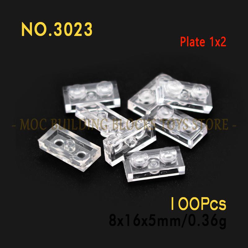 Moc Parts 3023 Plate 1X2 Building Block Bricks Classic Diy Architecture Creative Education Compatible With Accessories Toys