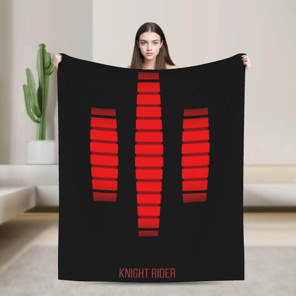 Knight Rider Knight Industries 2000 Kitt Knitted Blanket David Hasselhoff Wool Throw Blanket Sofa Rug Piece Soft Warm Breathable
