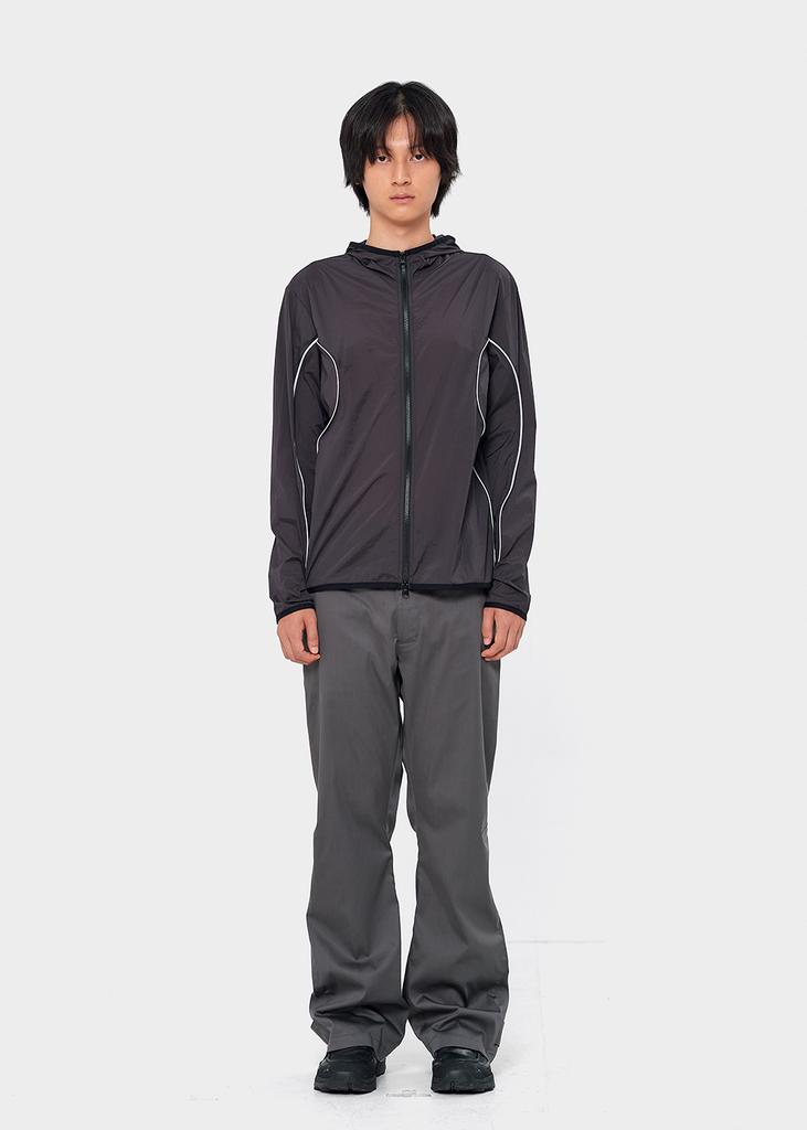 Irregular Para Light Hood Zip-Up (Brown)