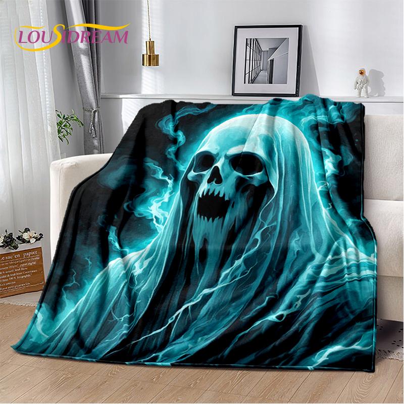 20 Style Gothic Horror Character Skull Ghost Spirit Soft Blanket,Soft Throw Blanket for Home Bedroom Bed Sofa Picnic Travel Gift