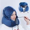 Removable Cover U-shaped Neck Pillow Washable Cover Hooded Neckrest Pad  Car Neck Support