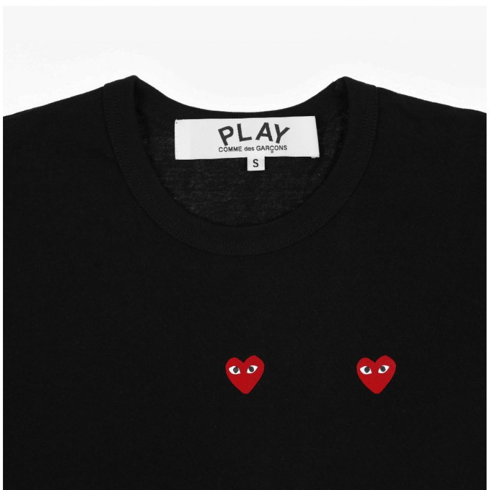 Comme Des Garcons Ax T337 051 1  p1T337 1  Play Play Triple Heart Waffen Common Short Sleeve Tee