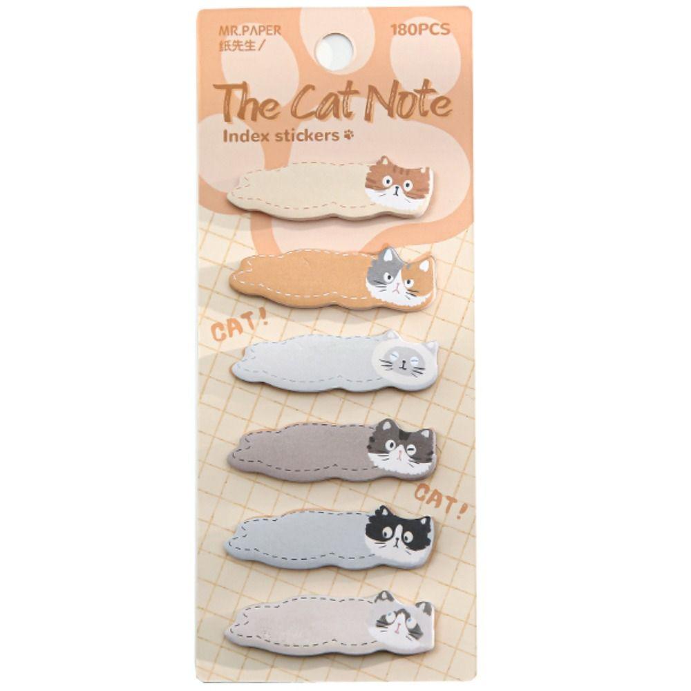 Memo Pad Cat Index Sticker Meow Cat Paw Sticky Note Notebooks Kitty Index Dividers  Office