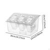 Chilled Condiment Server Removable Dishes with 3 Containers Pot Transparent Lids for