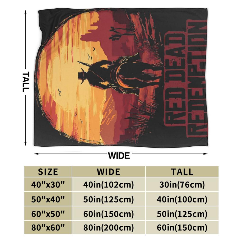 Arthur Morgan West Cowboy Action King Game Character Blanket Warm Red Dead Redemption Throw Blanket Winter Bedroom Bedspread