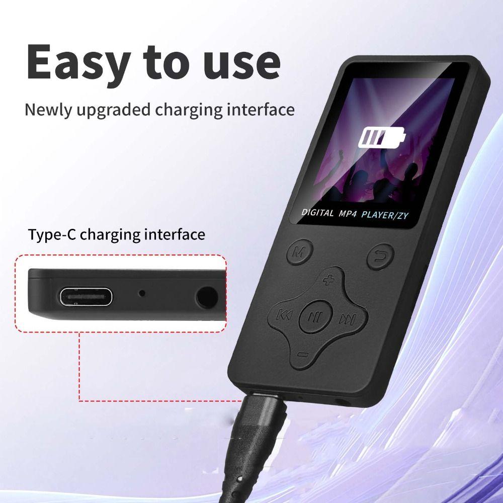 Solid Color MP4 Music Player Long Strip Mini Music Player Fashion Student MP3 Learning Sports