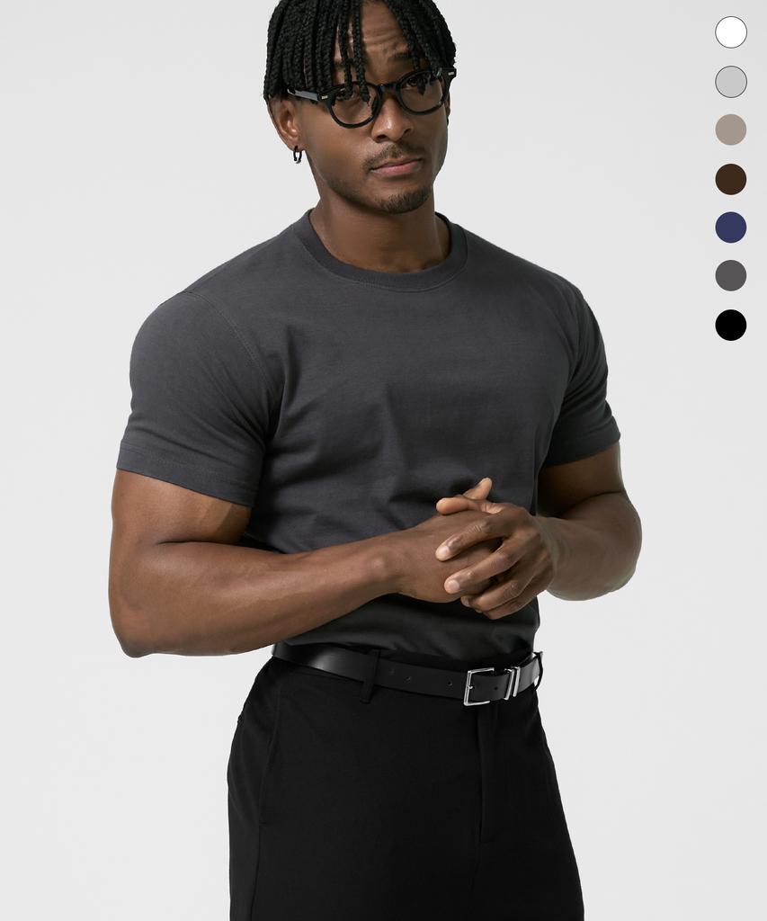 DRIX Pure Cotton Muscle Fit Half Sleeve_7Color (E Type)