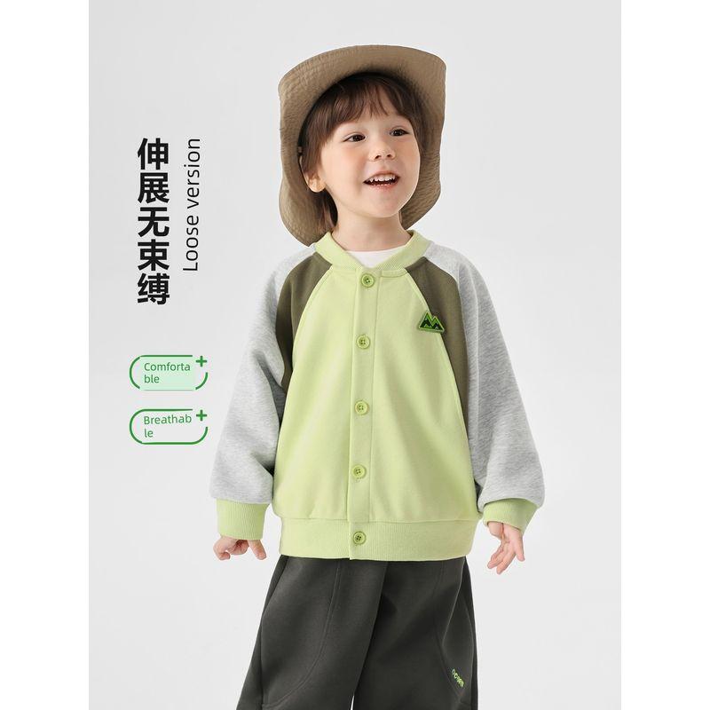 Right European Boys' Knitted Baseball Jacket Spring and Autumn 2026 New Children's Clothing Casual Versatile Outerwear Top
