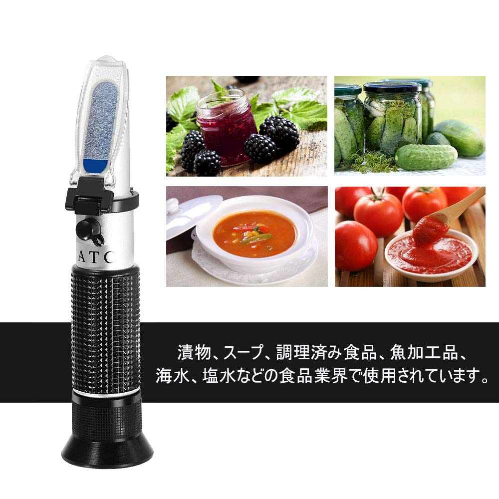 Handheld Refractometer for Sugar and Salt Brix and Refractometer for Measuring Sugar and Salt In Includes Japanese Instructions C-Timvasion Content,
