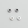 S925 Sterling Silver Striped Lantern Spacer Beads for DIY Beaded Bracelets