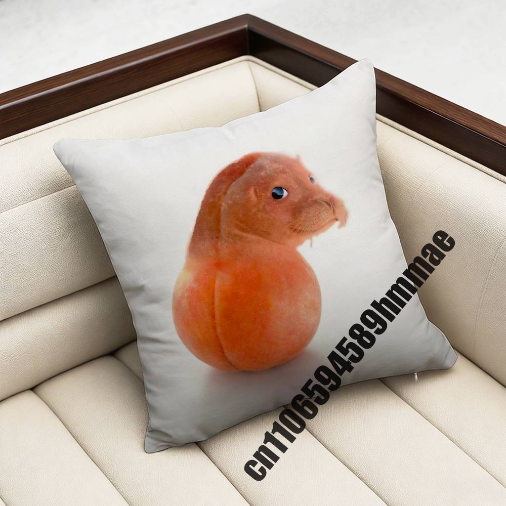 For Throw Pillow Case Sham 45X45Cm 35X35Cm Square Bedroom Seals Fruit Cute Seal Sea Meme Pillowcase Cushion Cover