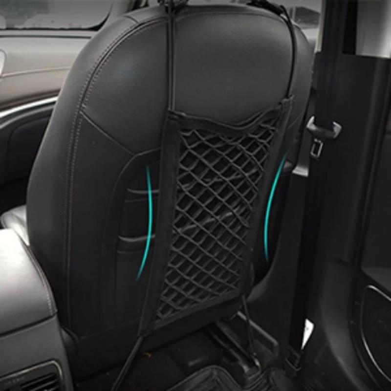 Nastavitelná polyesterová síťová bariéra pro psy do auta s úložným prostorem ze síťoviny - Snadná instalace, bezpečnostní dělící mříž pro domácí mazlíčky do vozidel a SUV