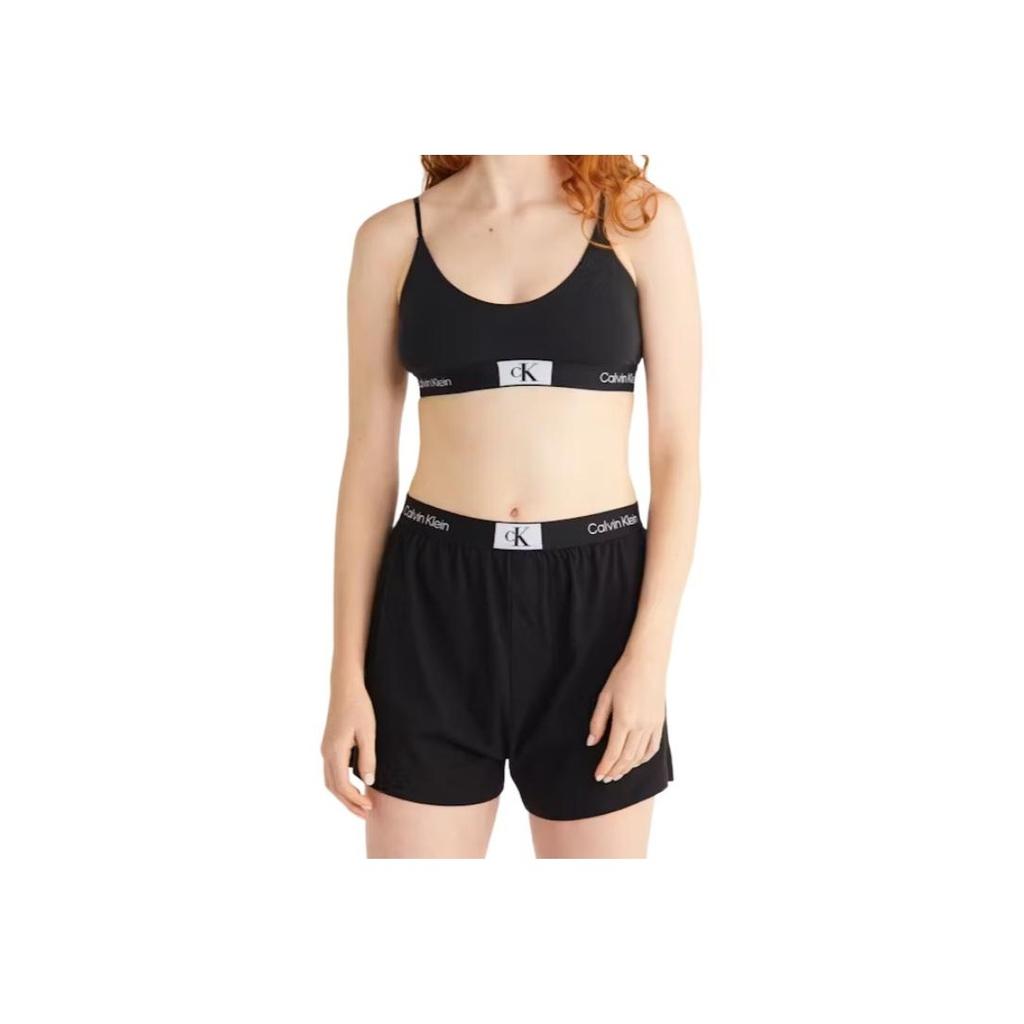 Calvin Klein Ss23 Letter Logo Hem Bra Women underwear Black QF7216-UB1
