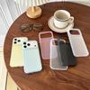 Luxury Candy Color Case Translucent For iPhone Air 17 16 15 14 13 12 Pro Max Plus 16E Clear Matte Silicone Soft Cover TPU Shell