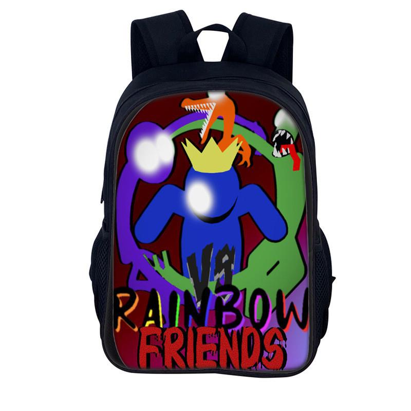 Rainbow Friends Kids Backpack With Polyester Material And Spacious Design For School And Daily Use