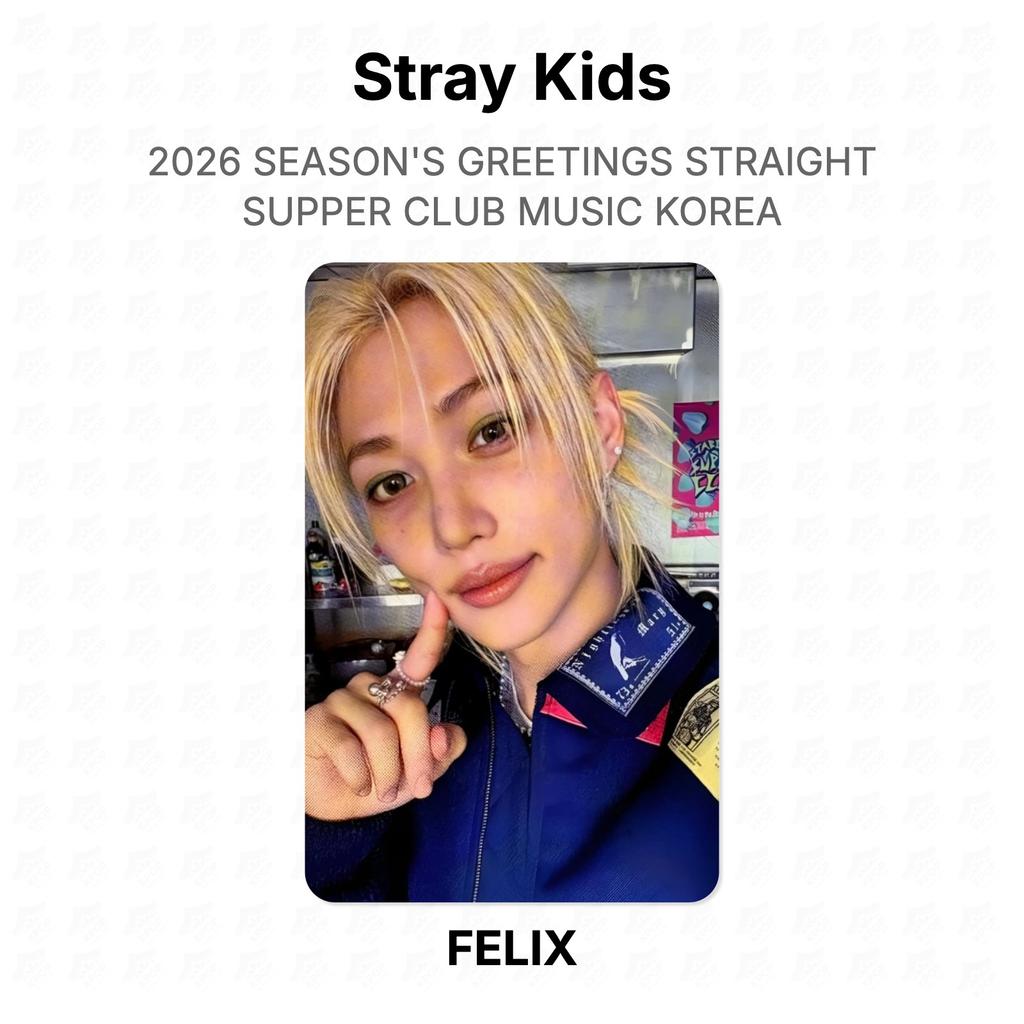 Stray Kids 2026 SEASON'S GREETINGS STRAIGHT SUPPER CLUB MUSIC KOREA Official Photocard