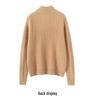 Women's Thickened Cashmere Stand Collar Sweater - Loose Fit, Zipper Lapel, Autumn/Winter 2024