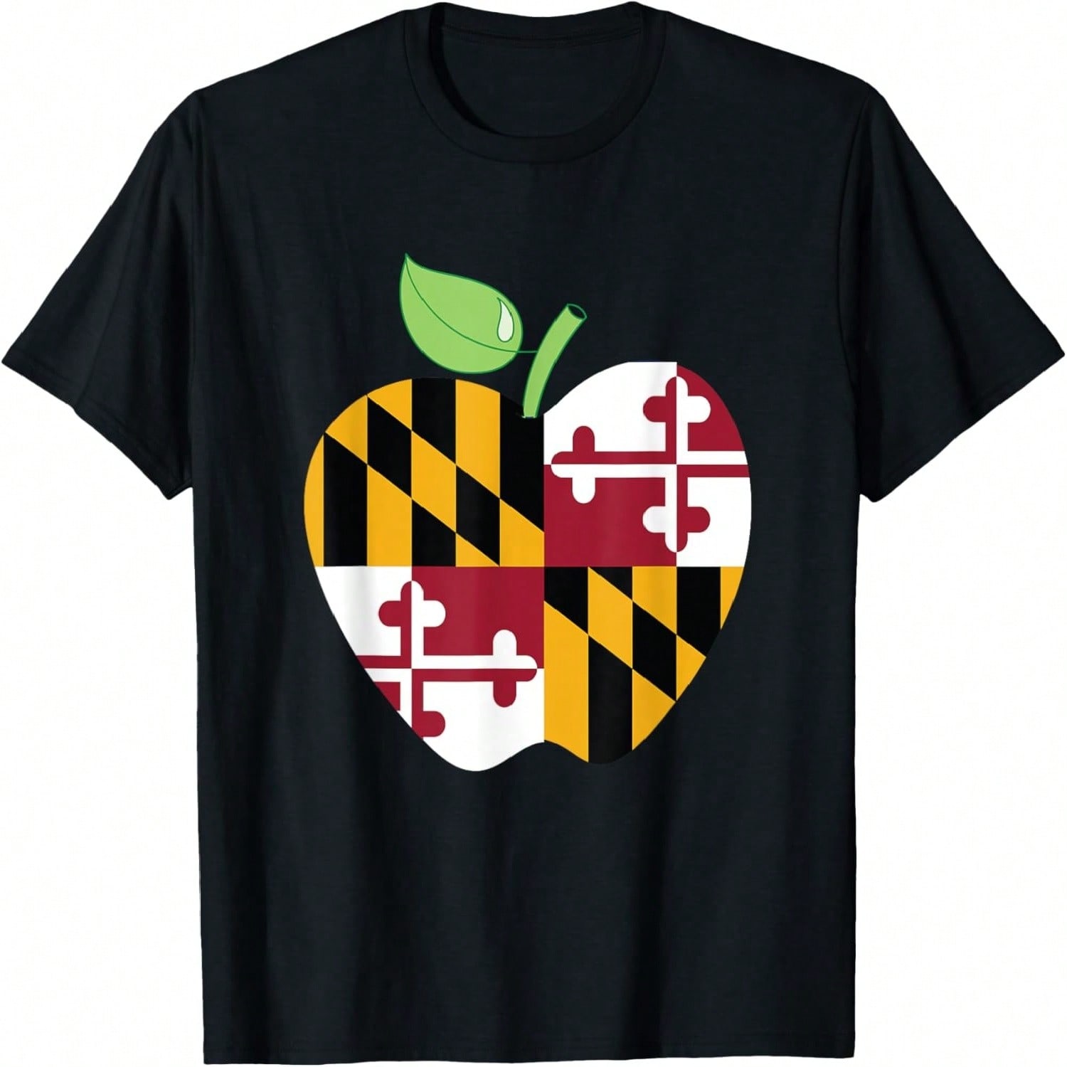 Maryland Flag Teacher Apple For Teacher National Day 2024 T-Shirt S