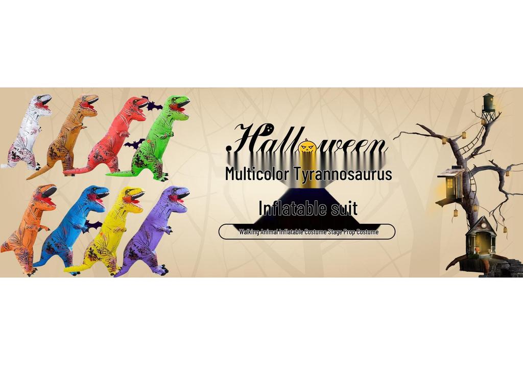 Parent-Child Dinosaur Inflatable Costume - Funny T-Rex Running Dragon Outfit