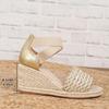 Ethnic Style Ultra-High Wedge Sandals with Thick-Sole and Straw Weave for Summer 2026