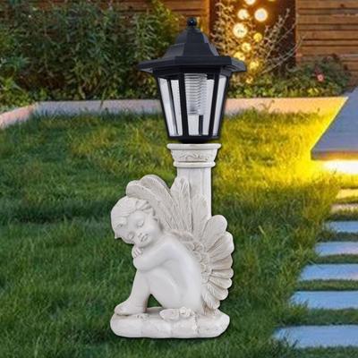 Engelfigur mit Solarlichtfunktion 5,3x5,1x14,2 Zoll Außendekoration für Geschenke
