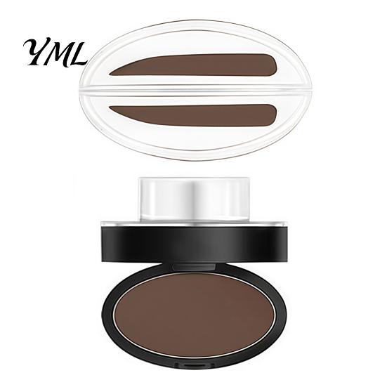 Beginners Eyebrow Stencils Stamp & Brow Powder, Waterproof Long Lasting Power Seal Defining with Mirror, Eye Makeup Tools for Women Professional